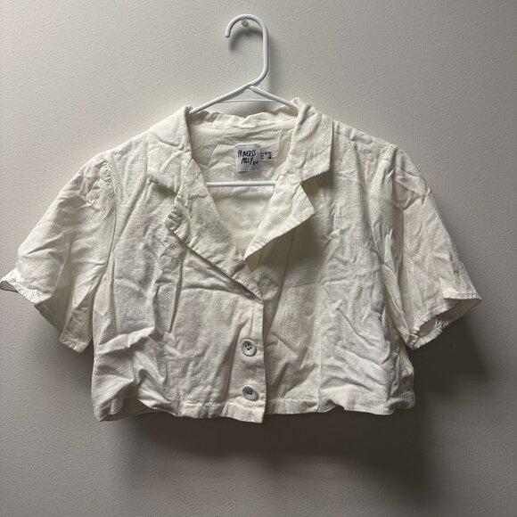 Princess Polly White Crop Top - Picture 1 of 3